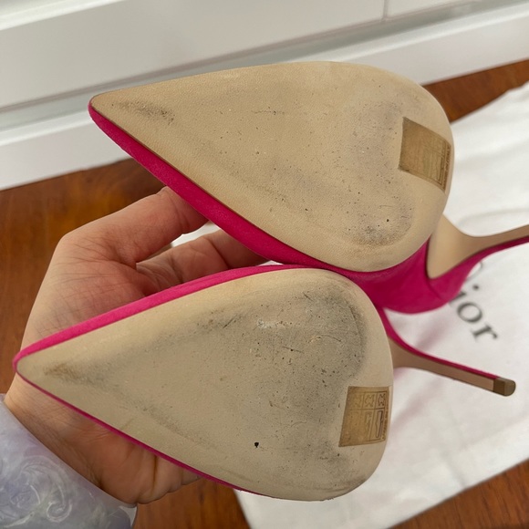 Christian Dior hot pink suede heels size 37 - Picture 5 of 16